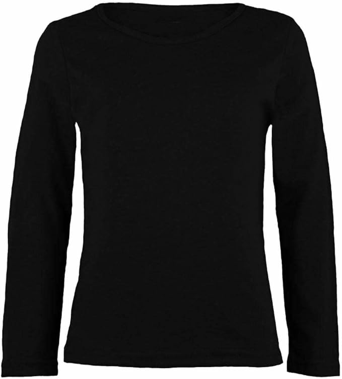 Plain black shirt for girls hotsell