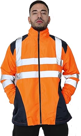 LUXE DIVA High Visibility Reflective Sweatshirt & Hoodie Combo - Safety Work Wear with Long Sleeves, Round Neck, & 3 Zipped Pockets - S to 5XL