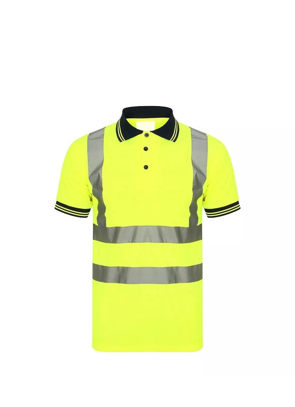 LUXEDIVA Mens HI Viz Polo T-Shirt Top Size S to 2XL