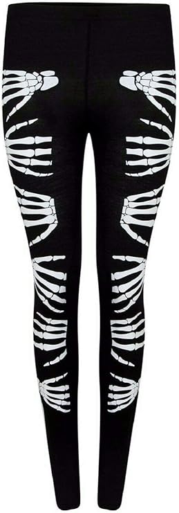 LUXE DIVA Adult Women's Skeleton Costume, Jumpers,Leggings,Skull Bone Dresses,Crop Top,Jumpsuit&Bodysuit