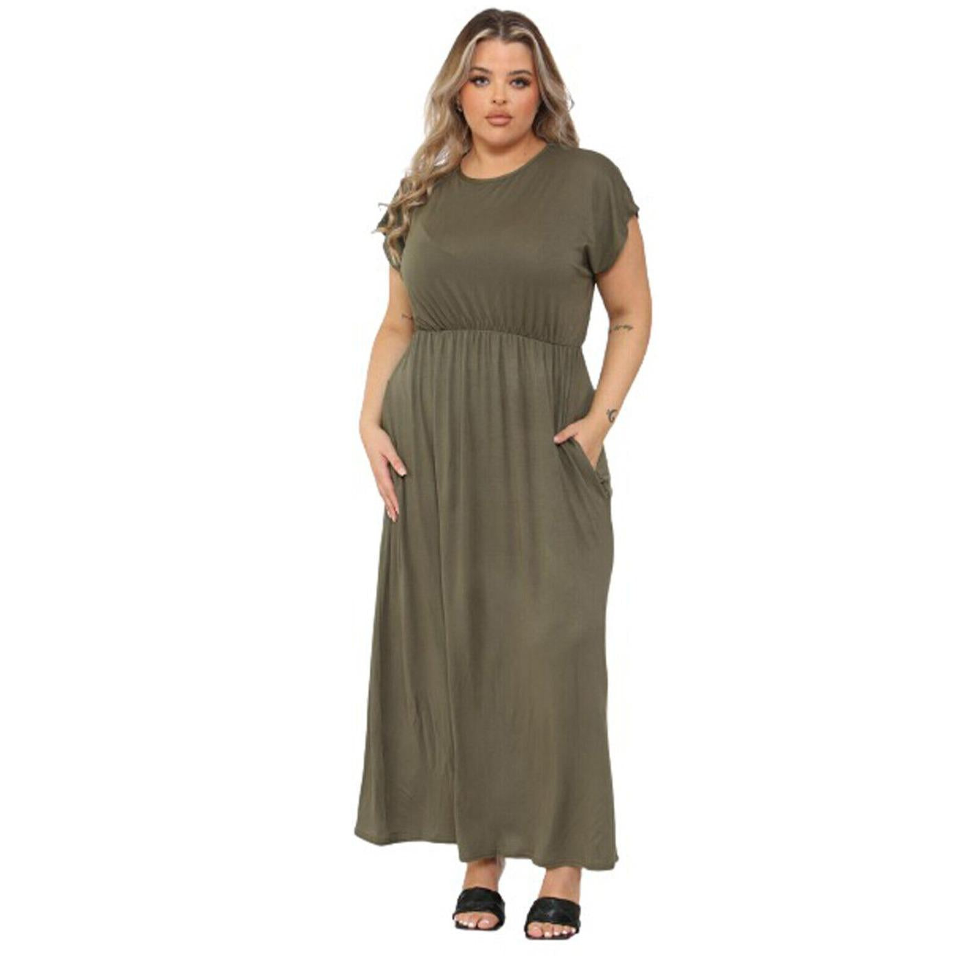 Casual short sleeve maxi dress hotsell