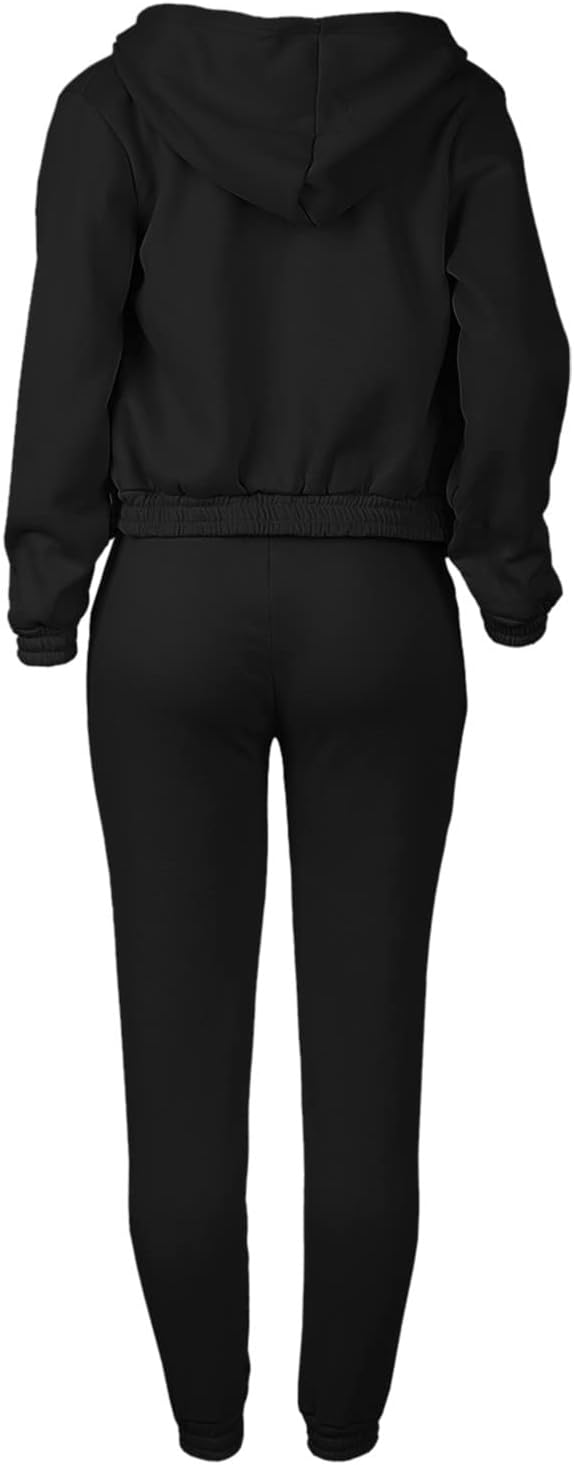 Hoodie Suit Women's Winter 3-Piece Women's Casual Tracksuit Autumn and Winter Top Vest Trousers Set Fashionable Plain Zip Hooded Trousers Casual Three Piece Set Leisure Suit