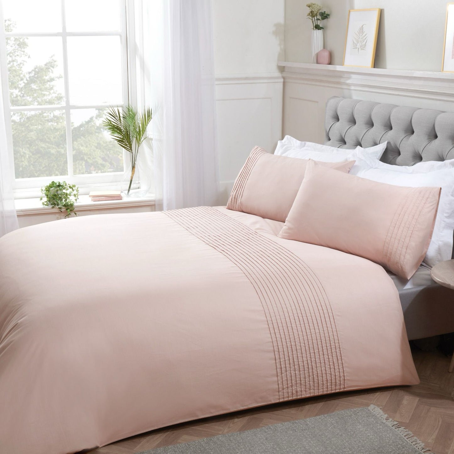 LUXEDIVA Matt Velvet Duvet Stripe Satten Duvet Set