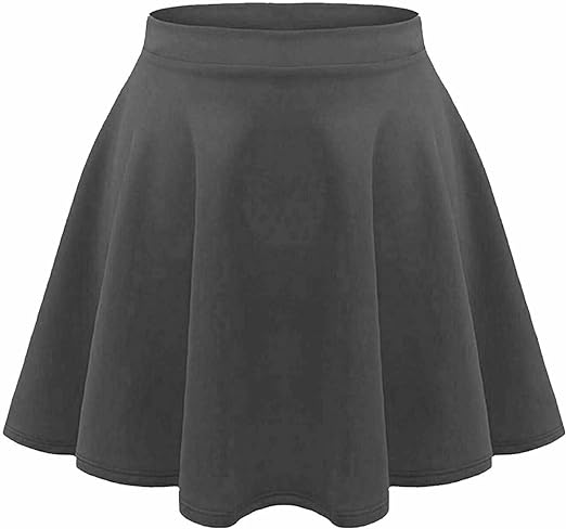 Girls Skater Skirt Flared High Waisted Flippy Stretch Mini Tutu Fancy School Skirts 5-14 Years