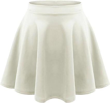 Girls Skater Skirt Flared High Waisted Flippy Stretch Mini Tutu Fancy School Skirts 5-14 Years