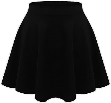 Girls Skater Skirt Flared High Waisted Flippy Stretch Mini Tutu Fancy School Skirts 5-14 Years