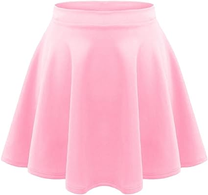 Girls Skater Skirt Flared High Waisted Flippy Stretch Mini Tutu Fancy School Skirts 5-14 Years