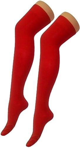 New Ladies Girls Over The Knee Plain Microfiber Socks Assorted Colours Women Thigh High Socks UK Size 4-6