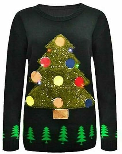 Unisex 3D LED Tree Novelty Sweater Jumper For Adult