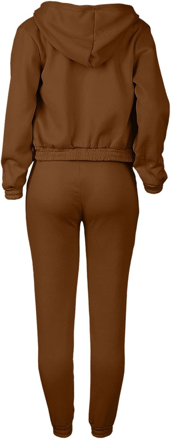 Hoodie Suit Women's Winter 3-Piece Women's Casual Tracksuit Autumn and Winter Top Vest Trousers Set Fashionable Plain Zip Hooded Trousers Casual Three Piece Set Leisure Suit