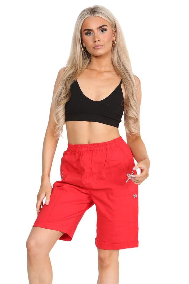 Women's Stretchy Summer Cotton Elasticated Cherry Berry Shorts Pant