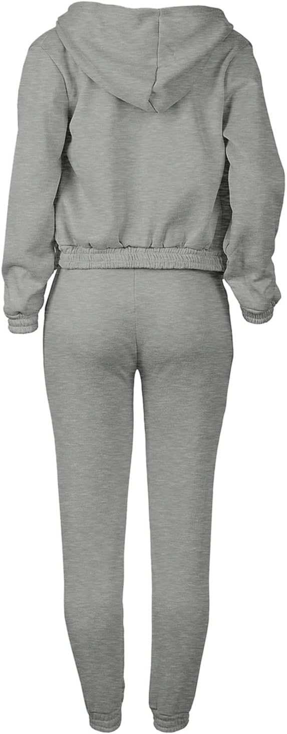 Hoodie Suit Women's Winter 3-Piece Women's Casual Tracksuit Autumn and Winter Top Vest Trousers Set Fashionable Plain Zip Hooded Trousers Casual Three Piece Set Leisure Suit