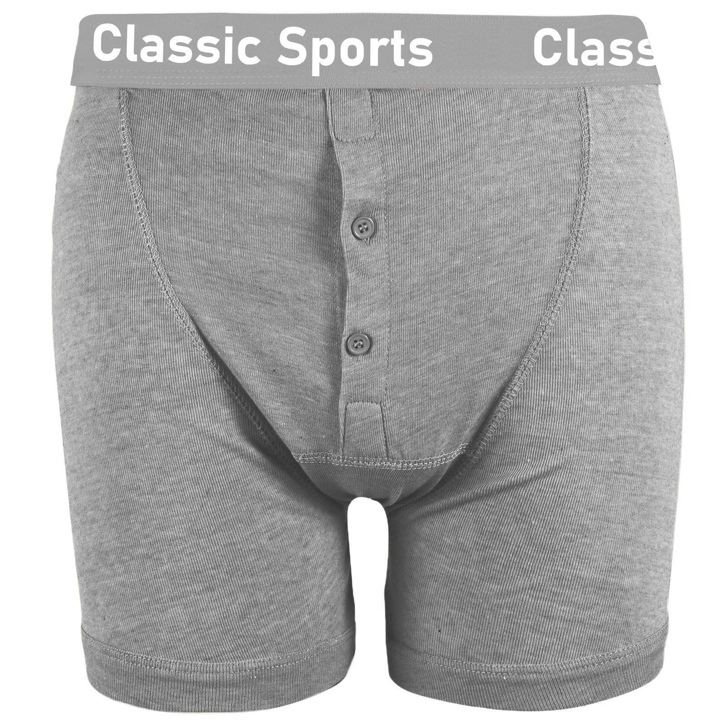 LUXE DIVA New Men's 3 Pairs 'Classic Sport' Comfort Button Fly Cotton Jersey Boxer Shorts