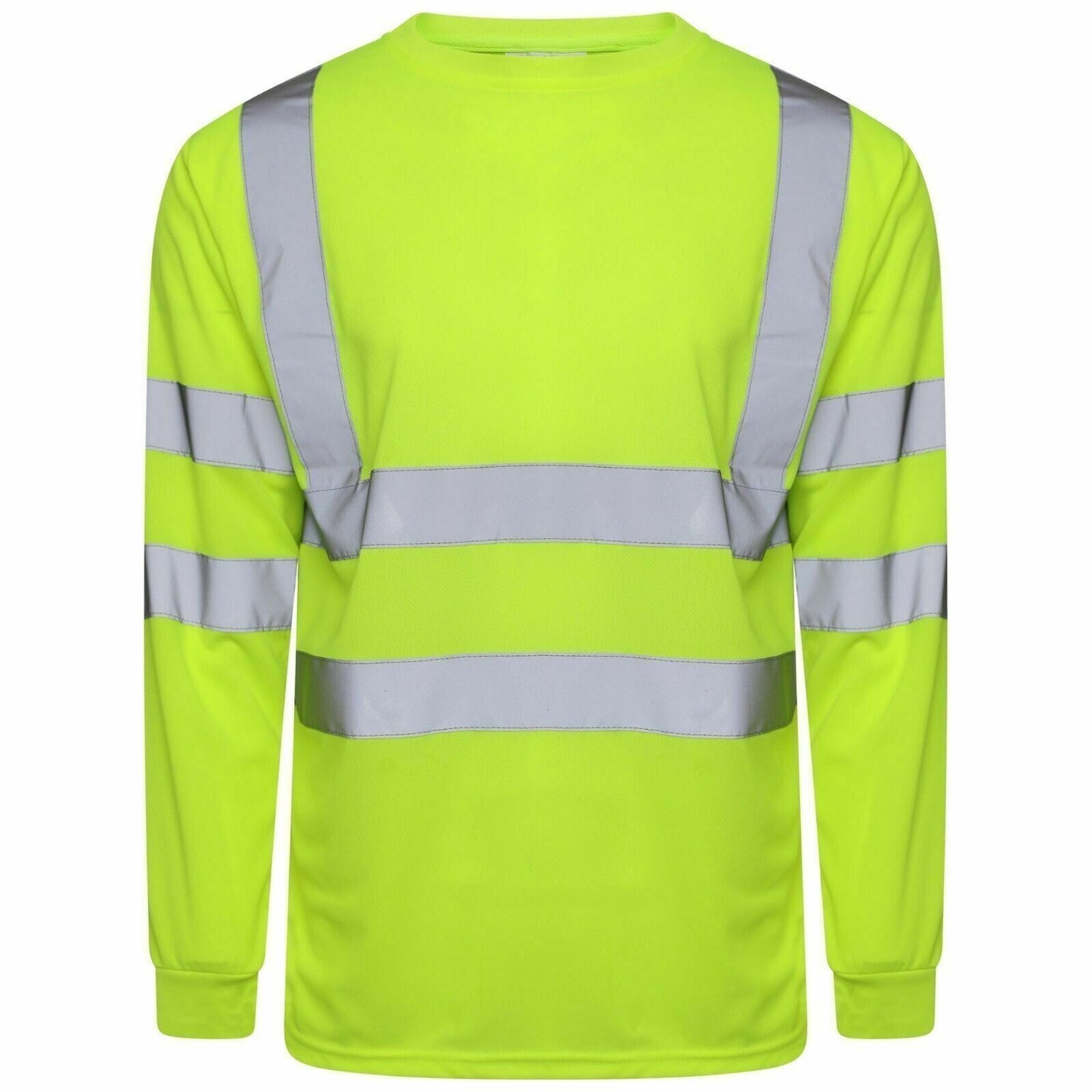 LUXE DIVA Hi Vis Viz Visibility Long Sleeve Crew Neck Highway Work Sweet Shirt Size S-2XL Menswear Classic Clothing Sweatshirt Uniforms Workwear Man Wetsuit