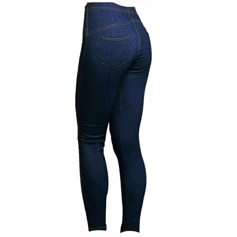 LUXE DIVA Ladies Stretchy denim look Jeggings legging