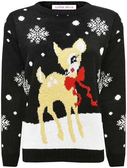 Unisex Bambi Novelty Sweater Jumper For Adult