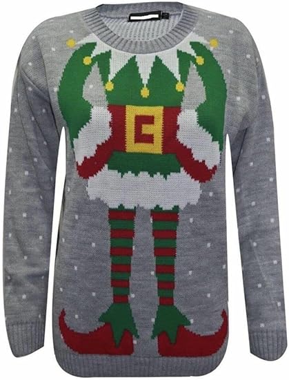 Unisex  Elf Joker Novelty Sweater Jumper For Adult