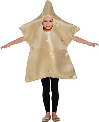 Kids Star Christmas Costume - Large Gold Star Costume