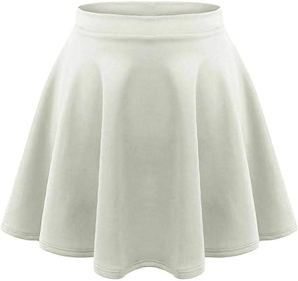 Girls Skater Skirt Flared High Waisted Flippy Stretch Mini Tutu Fancy School Skirts 5-14 Years