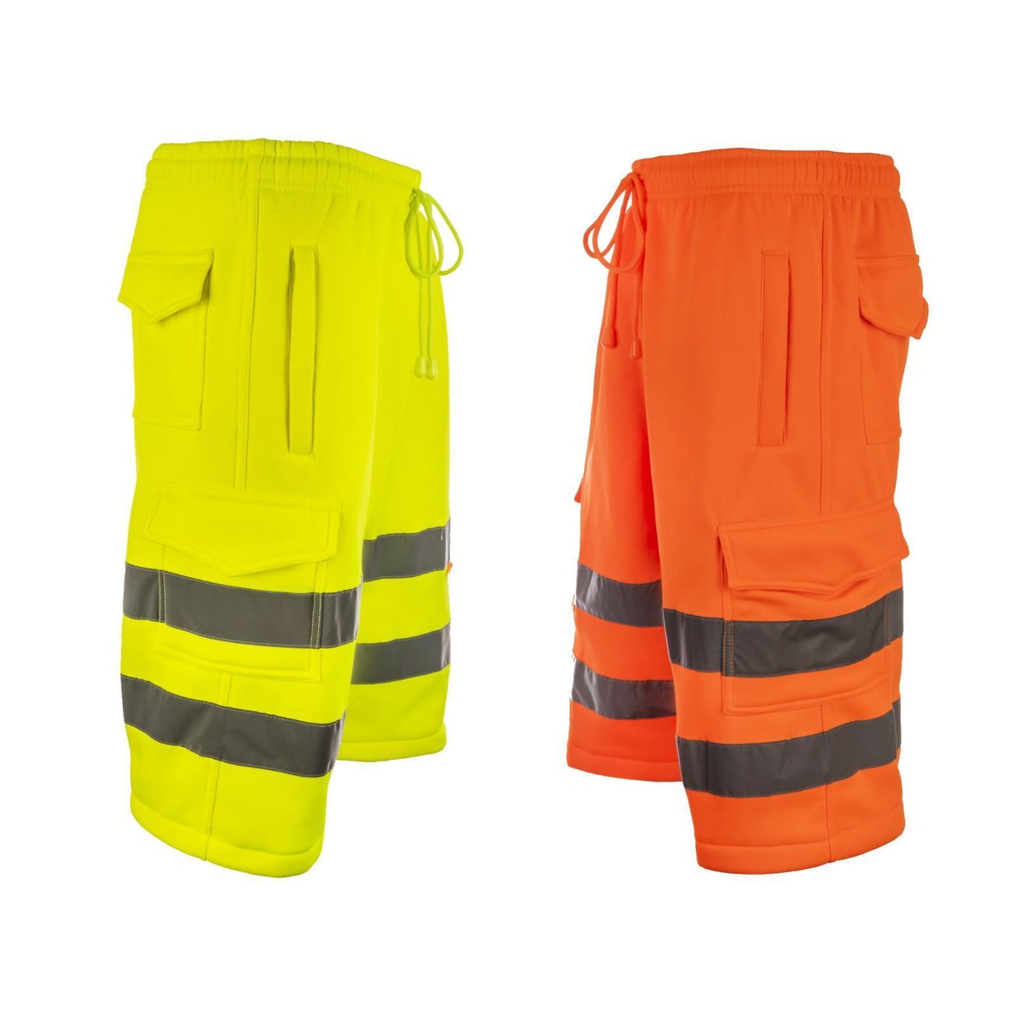 HUBIBUBI Hi Viz Combat Work Shorts High Visibility Yellow Orange Workwear S-2XL