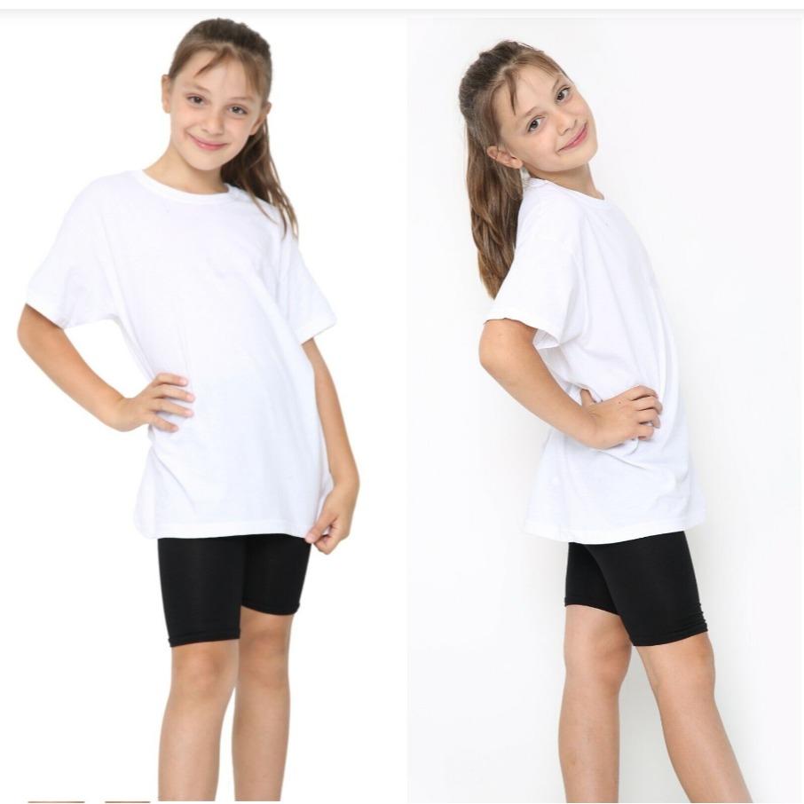 LUXE DIVA Girls Kids Stretch Cycling Cotton PE School Uniform Dance Gym Swim Shorts