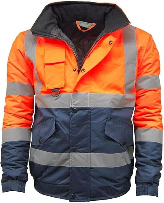 "LUXE DIVA High Visibility Workwear Collection - Reflective Waterproof Bomber Jacket, Cargo Shorts, Jogging Pants, Hoodie, and Sweatshirt (Sizes S-5XL)"