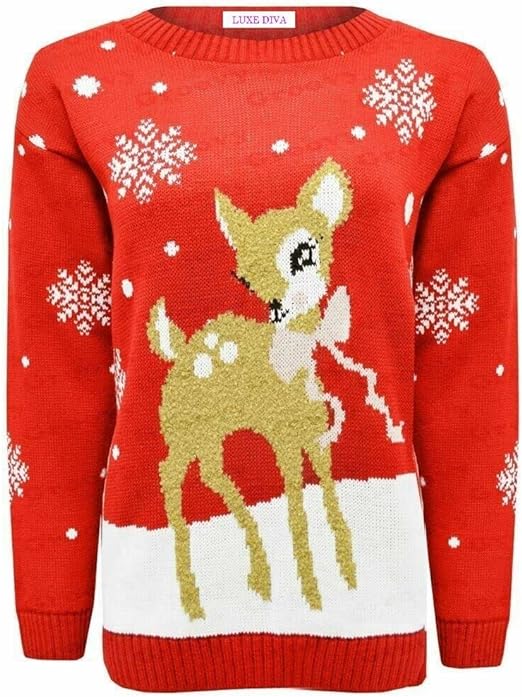 Unisex Bambi Novelty Sweater Jumper For Adult