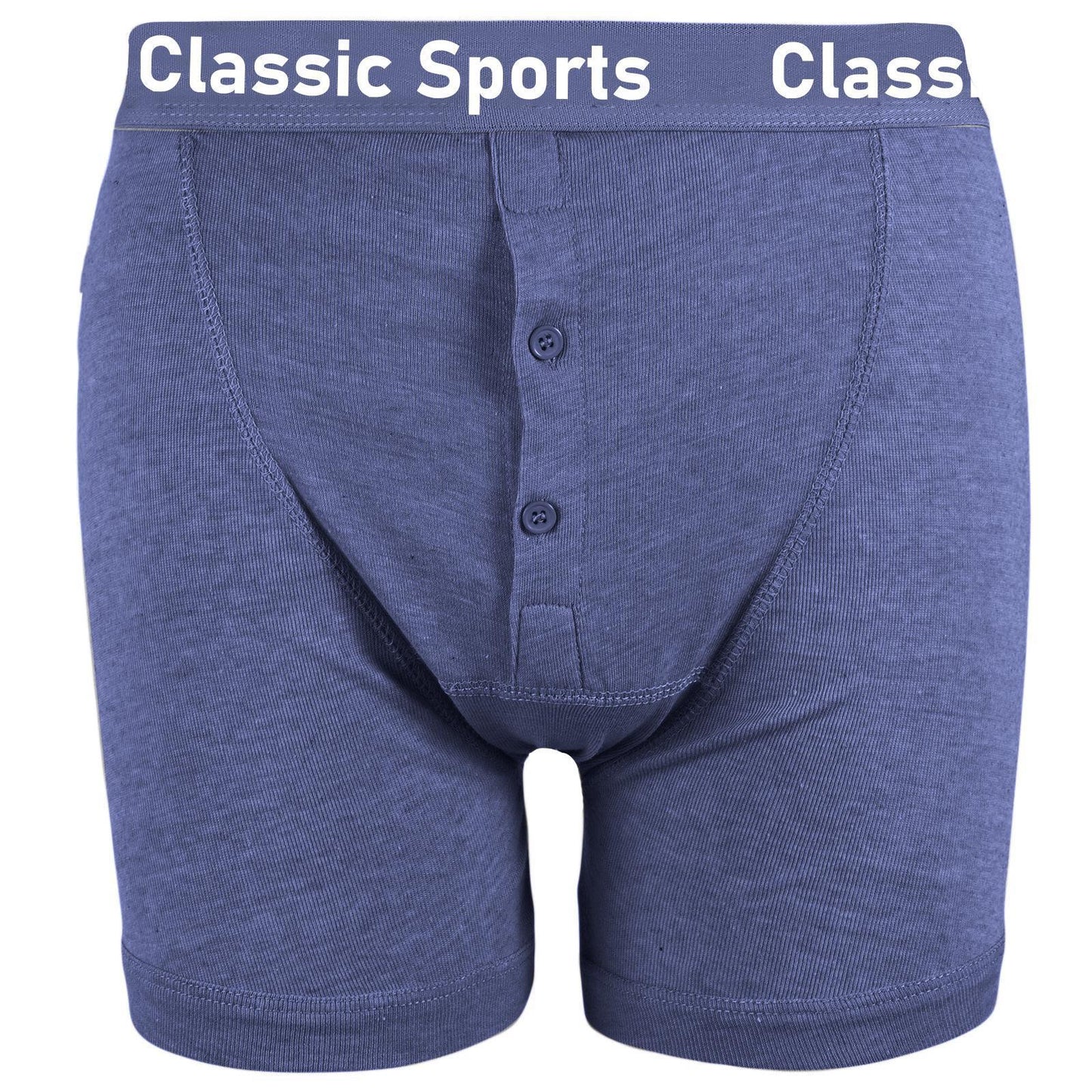 LUXE DIVA New Men's 3 Pairs 'Classic Sport' Comfort Button Fly Cotton Jersey Boxer Shorts