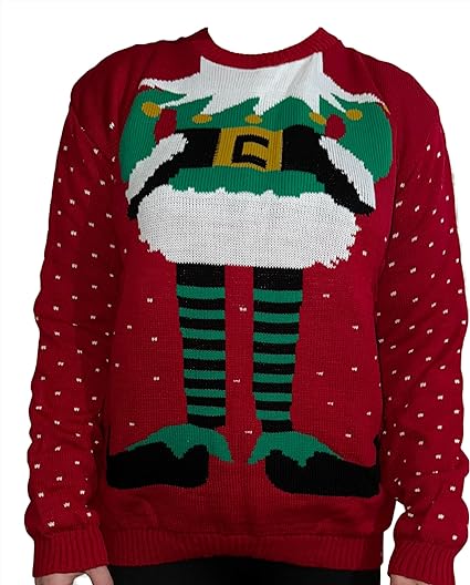 Unisex  Elf Joker Novelty Sweater Jumper For Adult