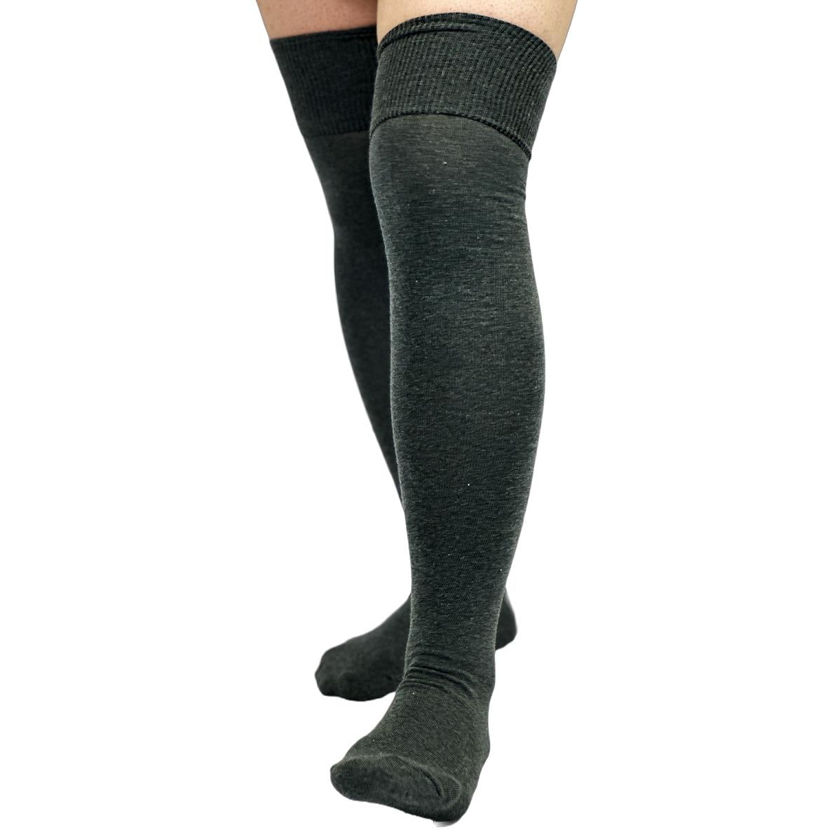 New Women PLAIN OVER THE KNEE Thigh High Socks Girls OTK Socks Uk Size 4-6