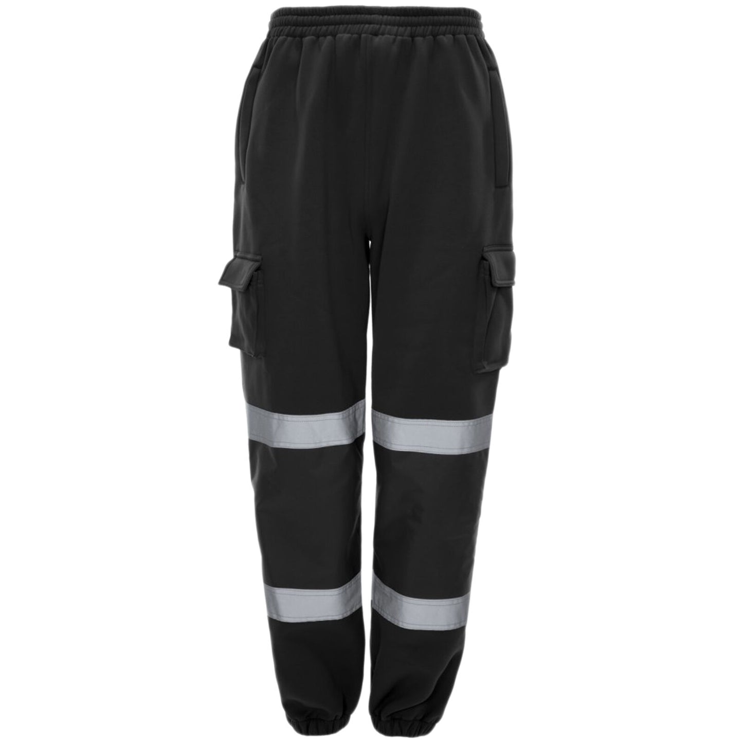 Mens Hi Vis Viz Visibility Jogging Pants Work Sweatpants Safety Joggers Trousers