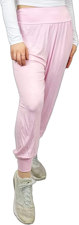 Harem Pants for Women UK Plain & Printed - Full Length Ankle Cuff Stretchy and Comfortable Alibaba Hippie Trouser for Yoga and Beach Festivals