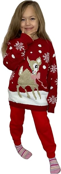 Kids Girls Boys Unisex Novelty Christmas Jumper Sweater