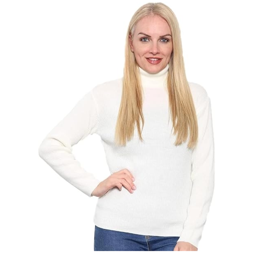 LUXE DIVA LADIES KNITTED POLO NECK JUMPER REMEL LABEL ( merry gold ) SUPER STRECH FINE KNIT POLO NECK