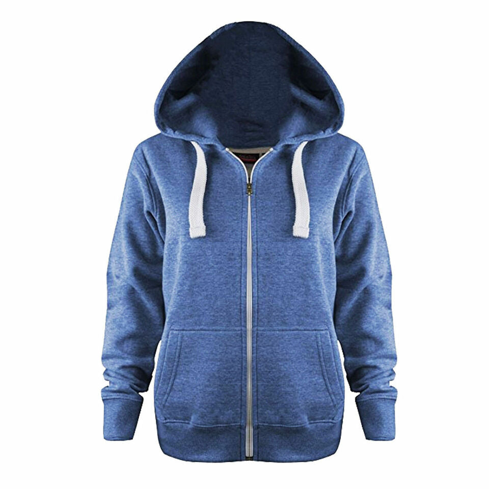 Girls Boys Children Fleece Plain Hoodie Top Kids Hooded Jacket Zip Up Warm Hoody 3-13 Years