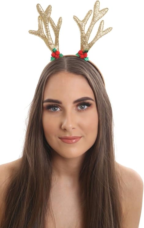 LUXE DIVA Christmas Headband Head Bopper One Size Hair Accessory for Fancy Dress & Parties Kids Adult