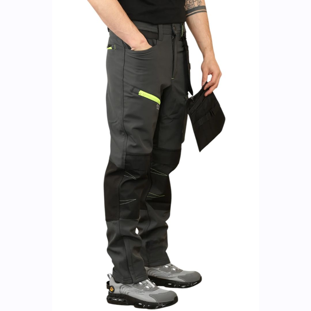 LUXE DIVA Men's Waterproof Softshell Cargo Trouser with Multi Zip Pockets Durable Safety Outdoor Work Wear Bottom Pants