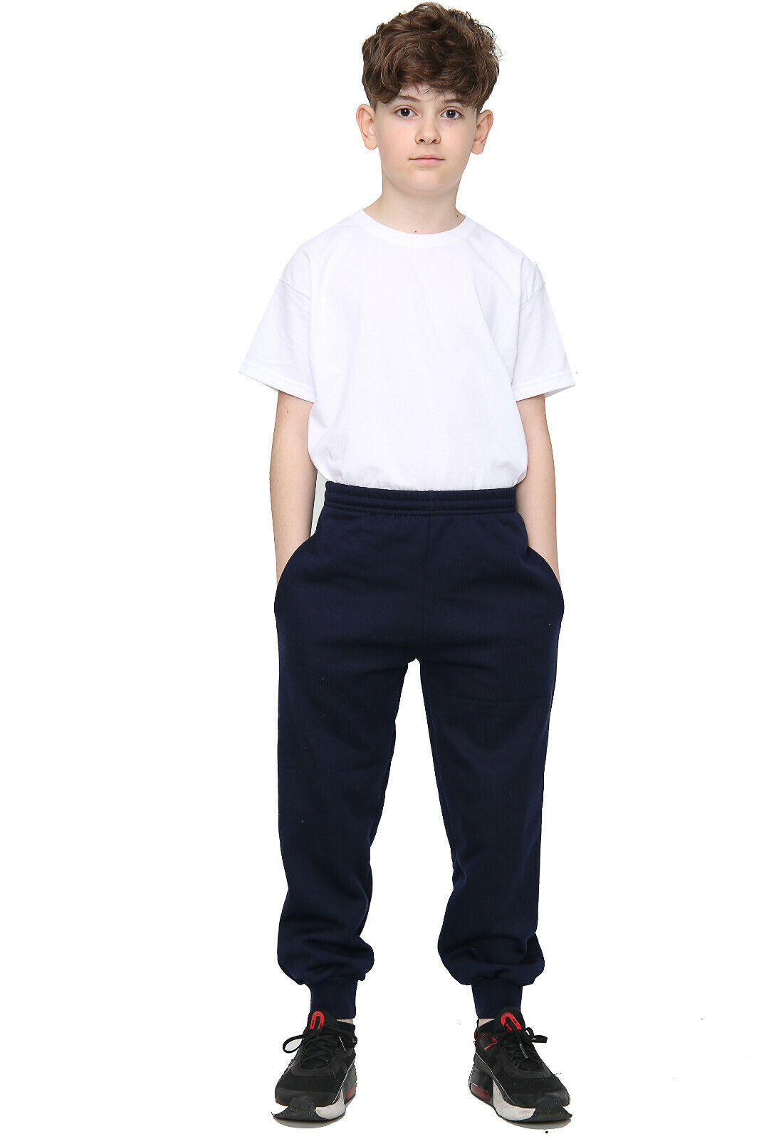 JOGGING BOTTOMS Kids Boys girls Warm Fleece Plain Joggers 5- 13 Years Children'