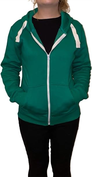 Ladies Plain Colour Hoodie Womens Fleece Hooded Top Zip Zipper Hoodie Sweatshirt Available in 22 Colours Plus Sizes 2XL-5XL