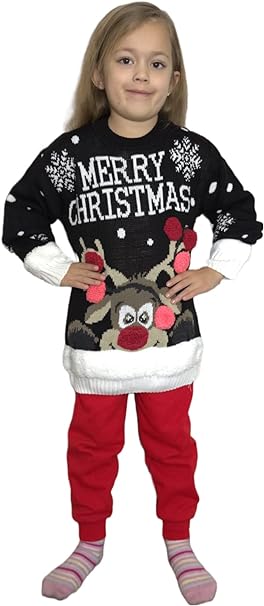 Kids Girls Boys Unisex Novelty Christmas Jumper Sweater