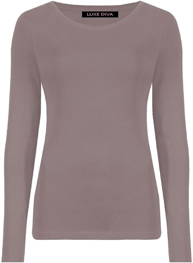 Ladies Long Sleeve T-Shirt Top Womens Size 8-26