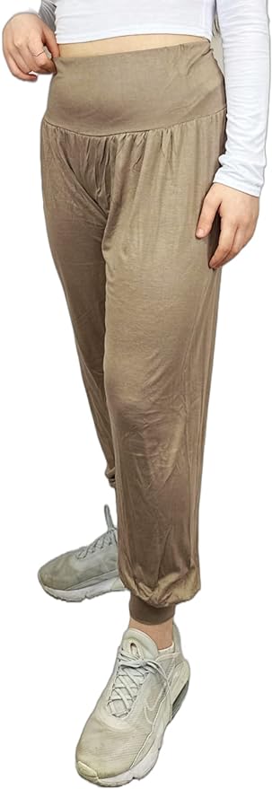 Harem Pants for Women UK Plain & Printed - Full Length Ankle Cuff Stretchy and Comfortable Alibaba Hippie Trouser for Yoga and Beach Festivals