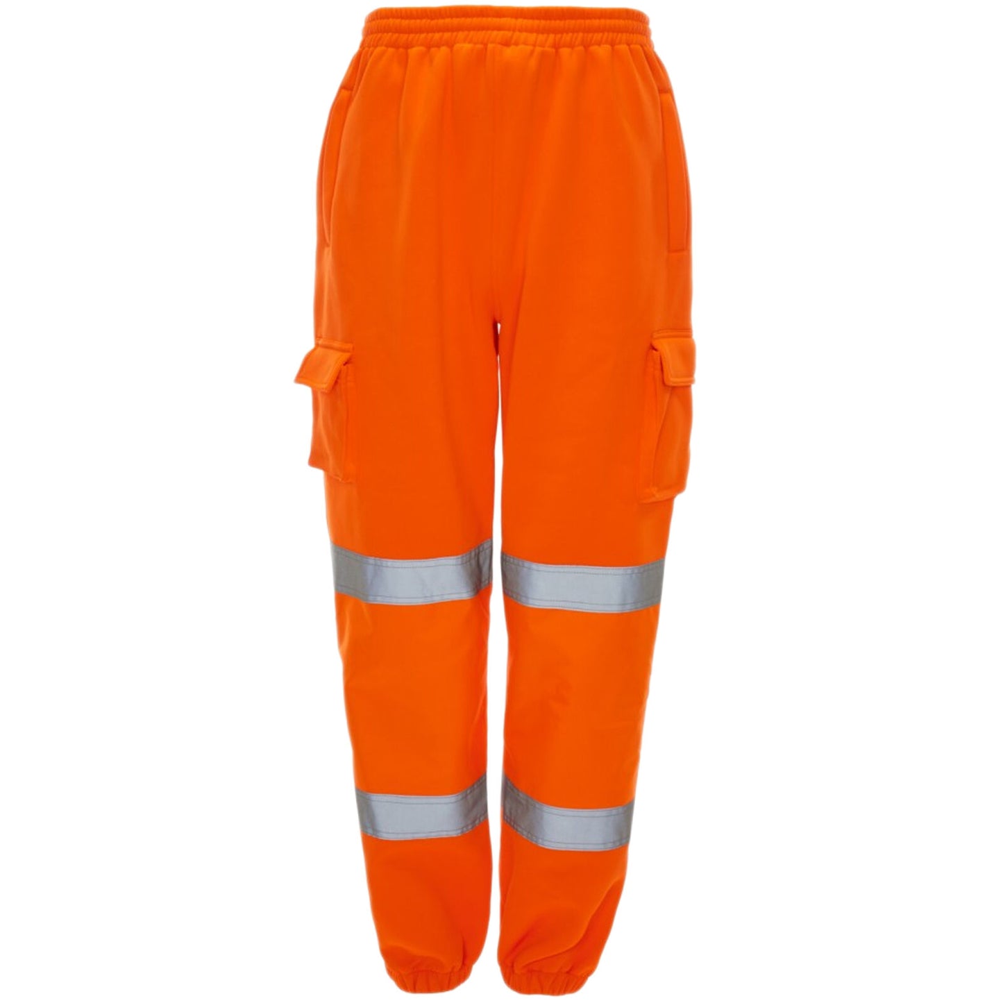 Mens Hi Vis Viz Visibility Jogging Pants Work Sweatpants Safety Joggers Trousers