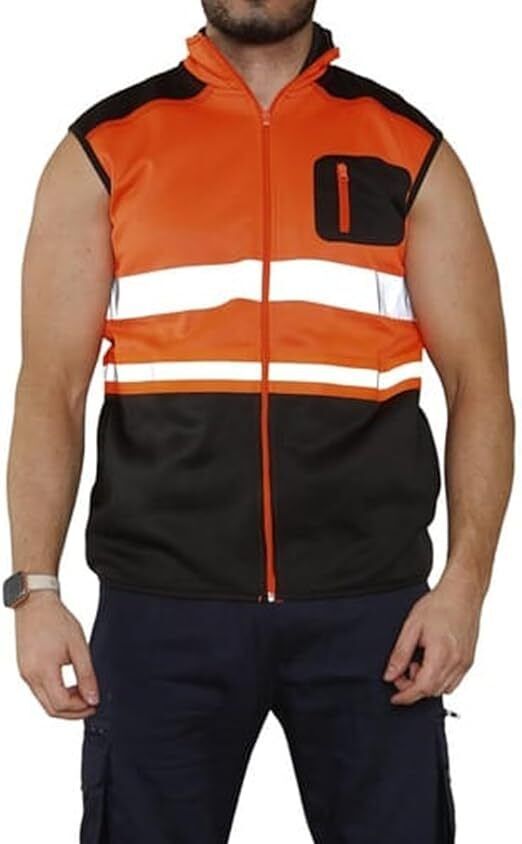 Hi Viz High Visibility Body Warmer Workwear Safety Wear Sleeveless Waistcoat