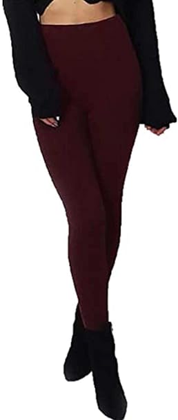 Womens Knitted Tartan Leggings Ladies Soft Warm Wool Christmas Retro Legging