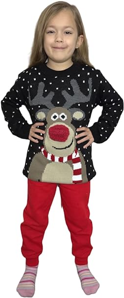 Kids Girls Boys Unisex Novelty Christmas Jumper Sweater