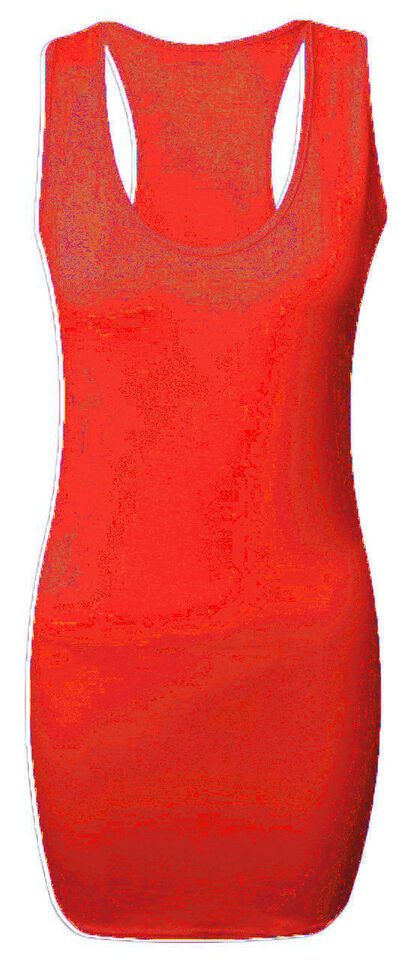 New Ladies Womens Long Racer Back Bodycon Muscle Vest Top Gym Top 8-26