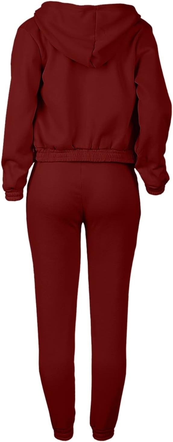 Hoodie Suit Women's Winter 3-Piece Women's Casual Tracksuit Autumn and Winter Top Vest Trousers Set Fashionable Plain Zip Hooded Trousers Casual Three Piece Set Leisure Suit