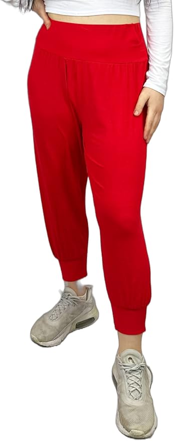 Harem Pants for Women UK Plain & Printed - Full Length Ankle Cuff Stretchy and Comfortable Alibaba Hippie Trouser for Yoga and Beach Festivals