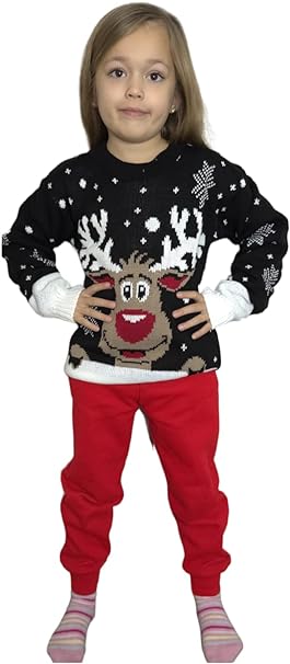 Kids Girls Boys Unisex Novelty Christmas Jumper Sweater